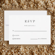 Moderne einfache klassische Hochzeit QR-Code RSVP