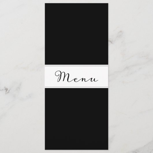 Moderne einfache klassische Speisekarte Dinner Kar Menükarte (Vorderseite)