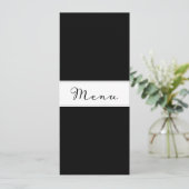 Moderne einfache klassische Speisekarte Dinner Kar Menükarte (Stehend Vorderseite)