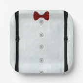 Moderne einfache Kleine Gentleman Babydusche Niedl Pappteller (Vorderseite)