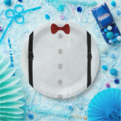 Moderne einfache Kleine Gentleman Babydusche Niedl Pappteller (Party)