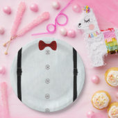 Moderne einfache Kleine Gentleman Babydusche Niedl Pappteller (Party)