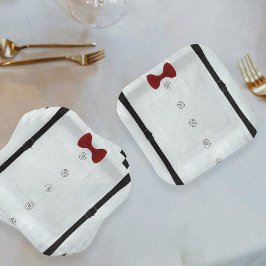 Moderne einfache Kleine Gentleman Babydusche Niedl Pappteller