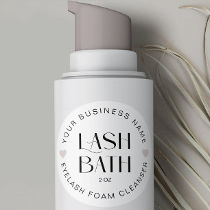 Moderne, einfache Lash Bath Imitate Erweiterungen Runder Aufkleber