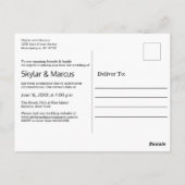 Moderne, einfache Lässige Hochzeitspause Postkarte