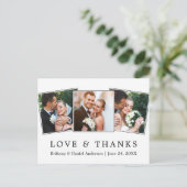 Moderne, einfache Liebe dank Wedding 3 Foto Postkarte (Stehend Vorderseite)