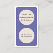 Moderne, einfache Lila Creme Minimalistisch Visitenkarte (Rückseite)