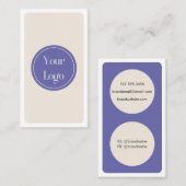 Moderne, einfache Lila Creme Minimalistisch Visitenkarte (Vorne/Hinten)