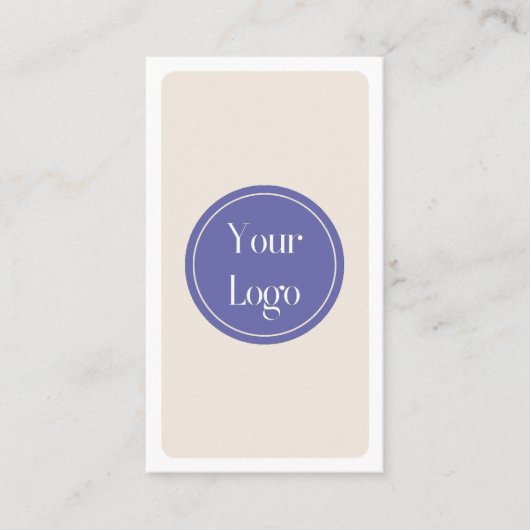 Moderne, einfache Lila Creme Minimalistisch Visitenkarte (Vorderseite)