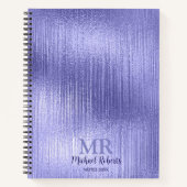 Moderne, einfache lila Folie Metallic Notizblock (Vorderseite)