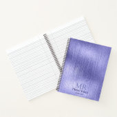 Moderne, einfache lila Folie Metallic Notizblock (Innenseite)