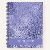 Moderne, einfache lila Folie Metallic Notizblock (Vorderseite)