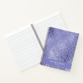 Moderne, einfache lila Folie Metallic Notizblock (Innenseite)