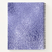 Moderne, einfache lila Folie Metallic Notizblock (Rückseite)