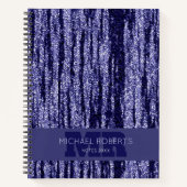 Moderne, einfache lila Folie Metallic Notizblock (Vorderseite)