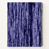 Moderne, einfache lila Folie Metallic Notizblock (Rückseite)