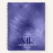 Moderne, einfache lila Folie Metallic Notizblock (Vorderseite)