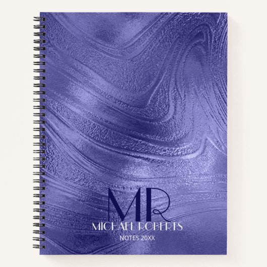 Moderne, einfache lila Folie Metallic Notizblock (Vorderseite)