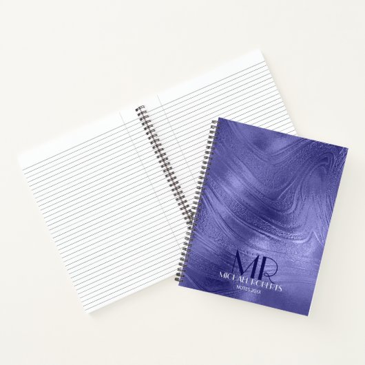 Moderne, einfache lila Folie Metallic Notizblock (Innenseite)