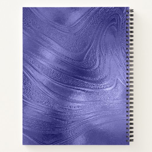 Moderne, einfache lila Folie Metallic Notizblock (Rückseite)