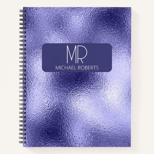 Moderne, einfache lila Folie Metallic Notizblock (Vorderseite)