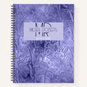 Moderne, einfache lila Folie Metallic Notizblock (Vorderseite)