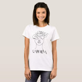 Moderne einfache Linie Art, Boho Chic T-Shirt (Vorne ganz)