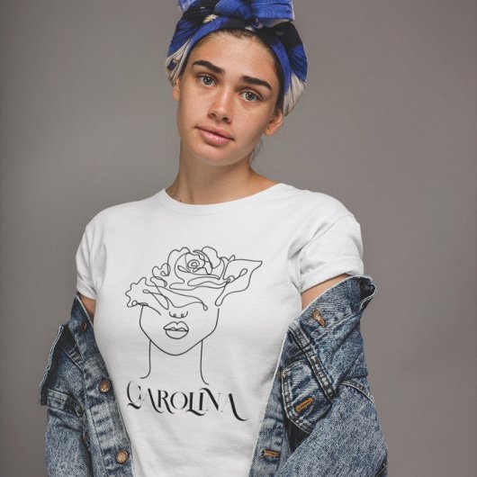 Moderne einfache Linie Art, Boho Chic T-Shirt