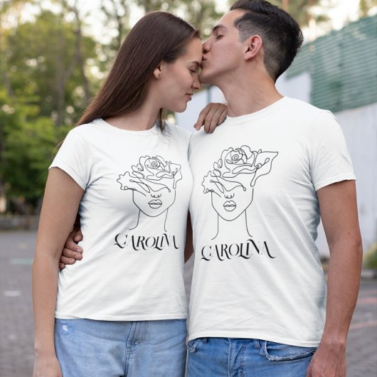 Moderne einfache Linie Art, Boho Chic T-Shirt