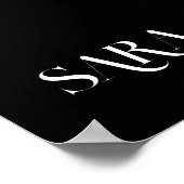 Moderne, einfache Linie Art Schwarz-Weiß ,boho chi Poster (Ecke)