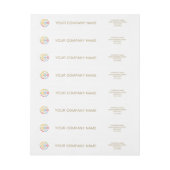 Moderne, einfache Logos für das Weiß- und Goldgesc (Bogen)