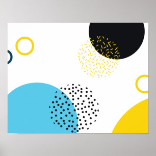 Moderne, einfache, lustige, geometrische Kunst im Poster