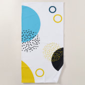 Moderne, einfache, lustige, geometrische Kunst im  Strandtuch (Vorderseite)