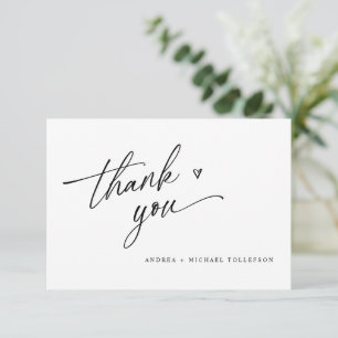 Moderne einfache lustige lässige Hochzeit Danke Ka