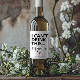 Moderne, einfache, lustige Schwangerschaftsankündi Weinetikett