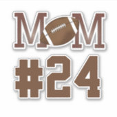 Moderne Einfache Mama Player Nummer Chic Aufkleber (Vorderseite)