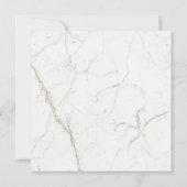 Moderne, einfache Marmor, weiße Hochzeit Save the  Save The Date (Rückseite)