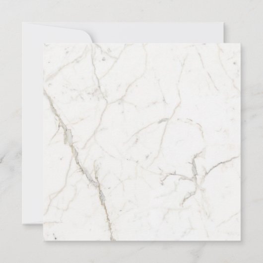 Moderne, einfache Marmor, weiße Hochzeit Save the  Save The Date (Rückseite)