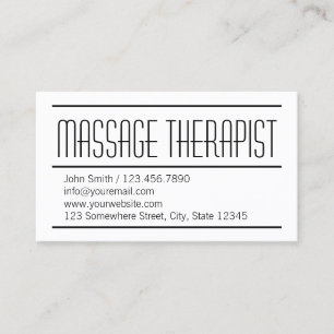 Moderne einfache Massage-Therapeut-Visitenkarte Visitenkarte
