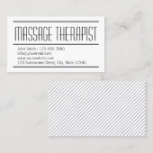 Moderne einfache Massagetherapeutin Business Card Visitenkarte (Vorne/Hinten)