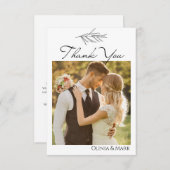 moderne, einfache, maßgeschneiderte Hochzeit Danke (Vorne/Hinten)