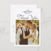 moderne, einfache, maßgeschneiderte Hochzeit Danke (Vorne/Hinten)