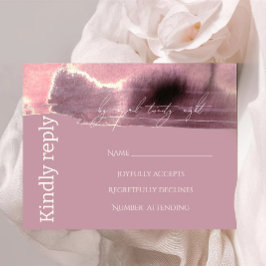 Moderne, einfache Mauve Dusty-Rose RSVP Karte