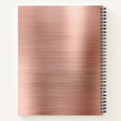 Moderne, einfache Metallic-Rose Gold Notizblock (Rückseite)