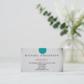 Moderne, einfache Minimal Business Card Visitenkarte (Stehend Vorderseite)