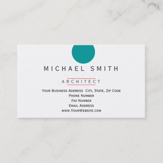 Moderne, einfache Minimal Business Card Visitenkarte (Vorderseite)