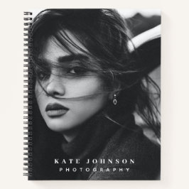 Moderne einfache Minimal Foto QR Code Social Media Notizblock