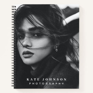 Moderne einfache Minimal Foto QR Code Social Media Notizblock