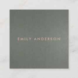 MODERNE EINFACHE MINIMAL-IMITAT DUNKELFALT-STAHL QUADRATISCHE VISITENKARTE
