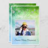 Moderne einfache Minimal-Metallic grün und blau (Vorne/Hinten)